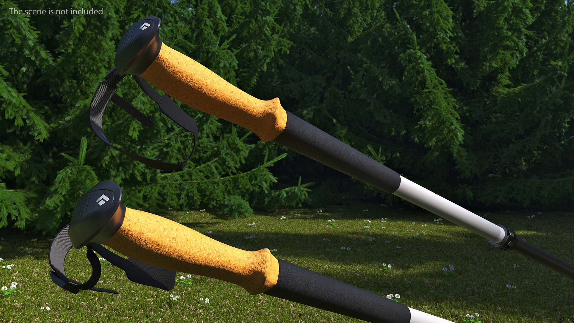 3D White Black Diamond Carbon Trekking-Poles