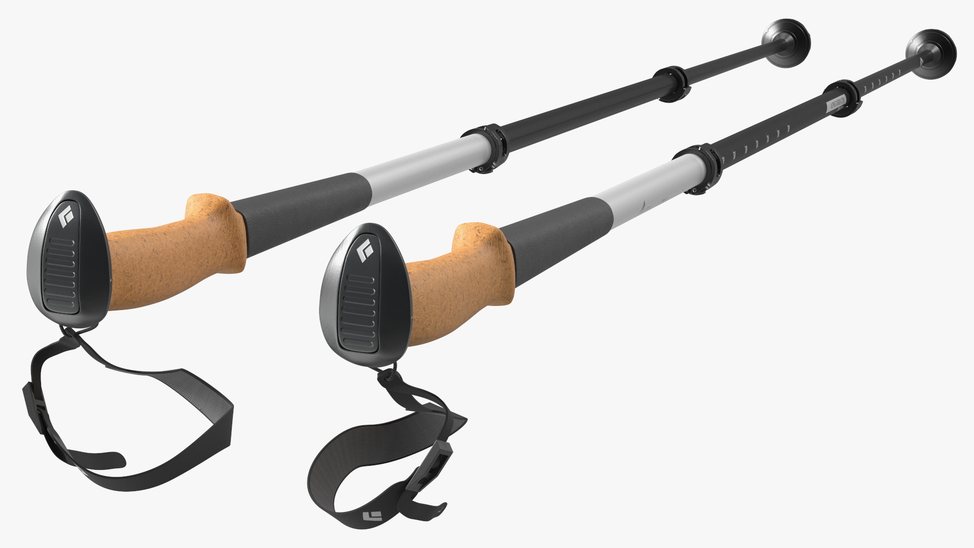 3D White Black Diamond Carbon Trekking-Poles
