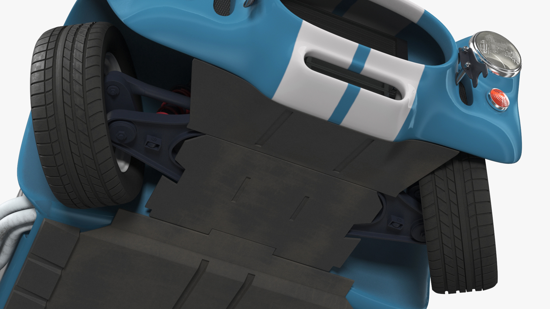 3D model Shelby 427 Cobra Blue Yellow Rigged