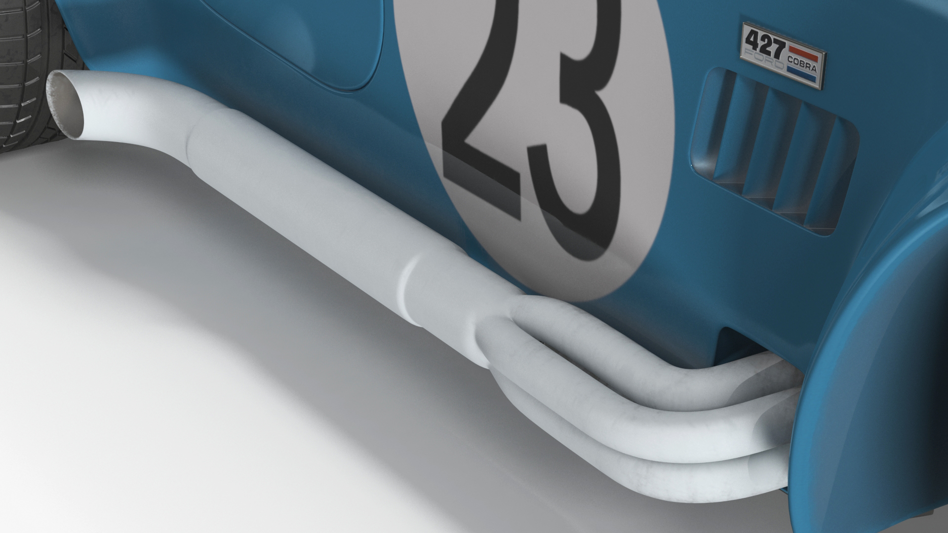 3D model Shelby 427 Cobra Blue Yellow Rigged