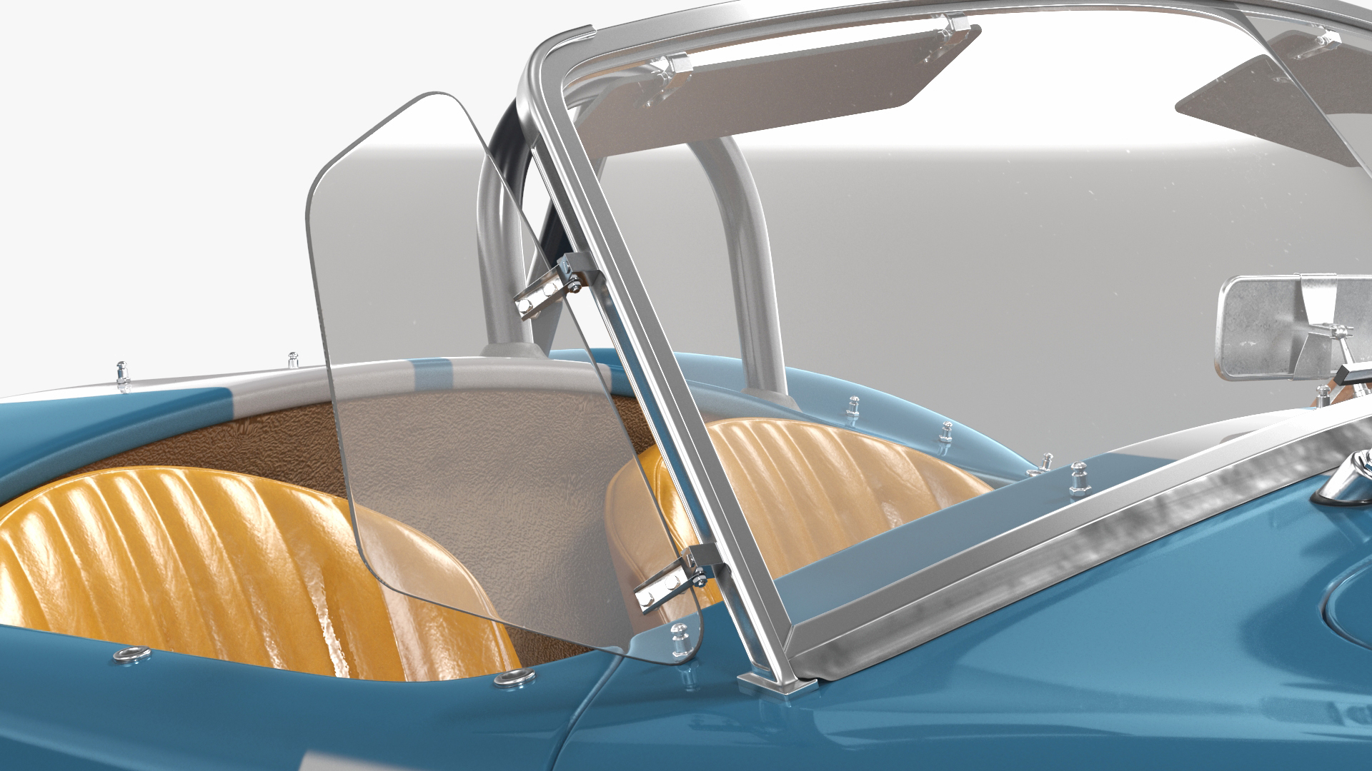 3D model Shelby 427 Cobra Blue Yellow Rigged