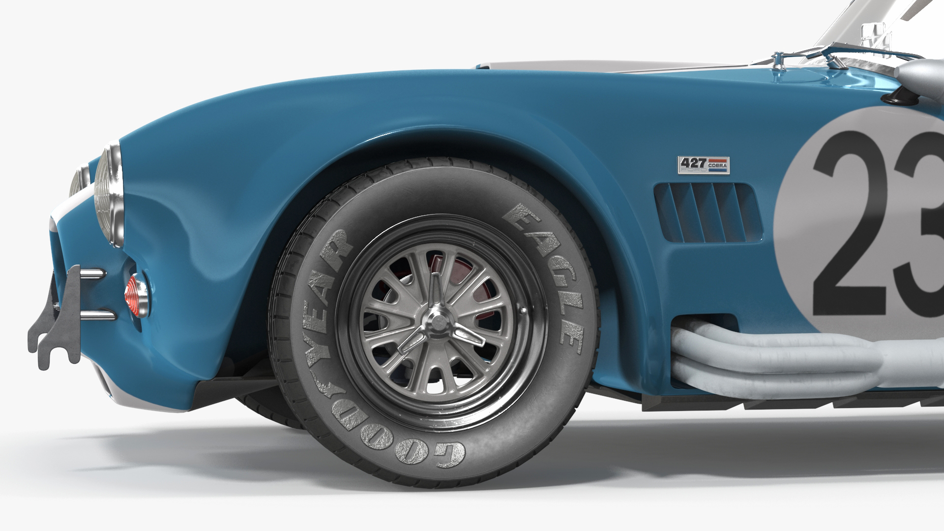 3D model Shelby 427 Cobra Blue Yellow Rigged