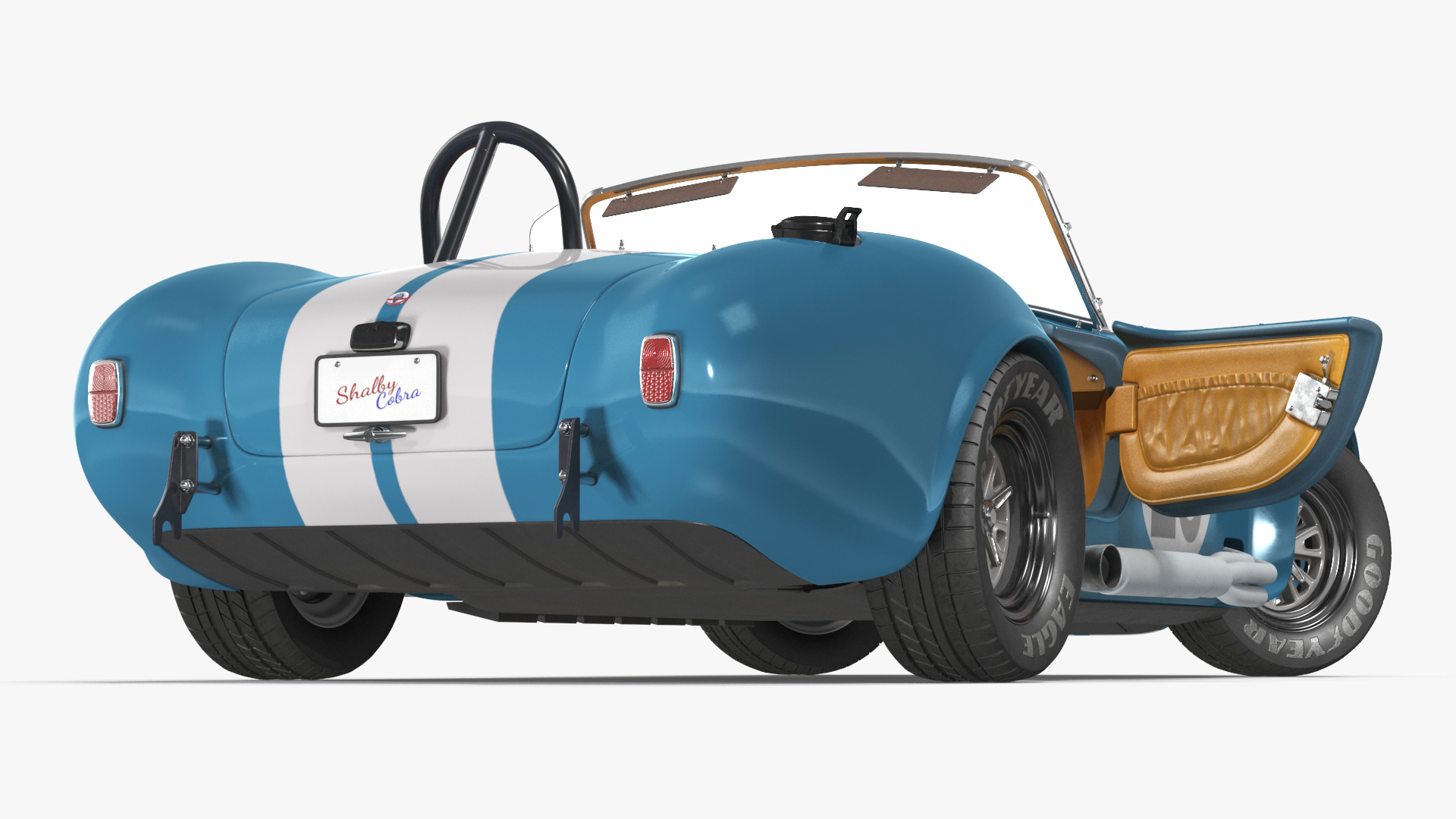 3D model Shelby 427 Cobra Blue Yellow Rigged