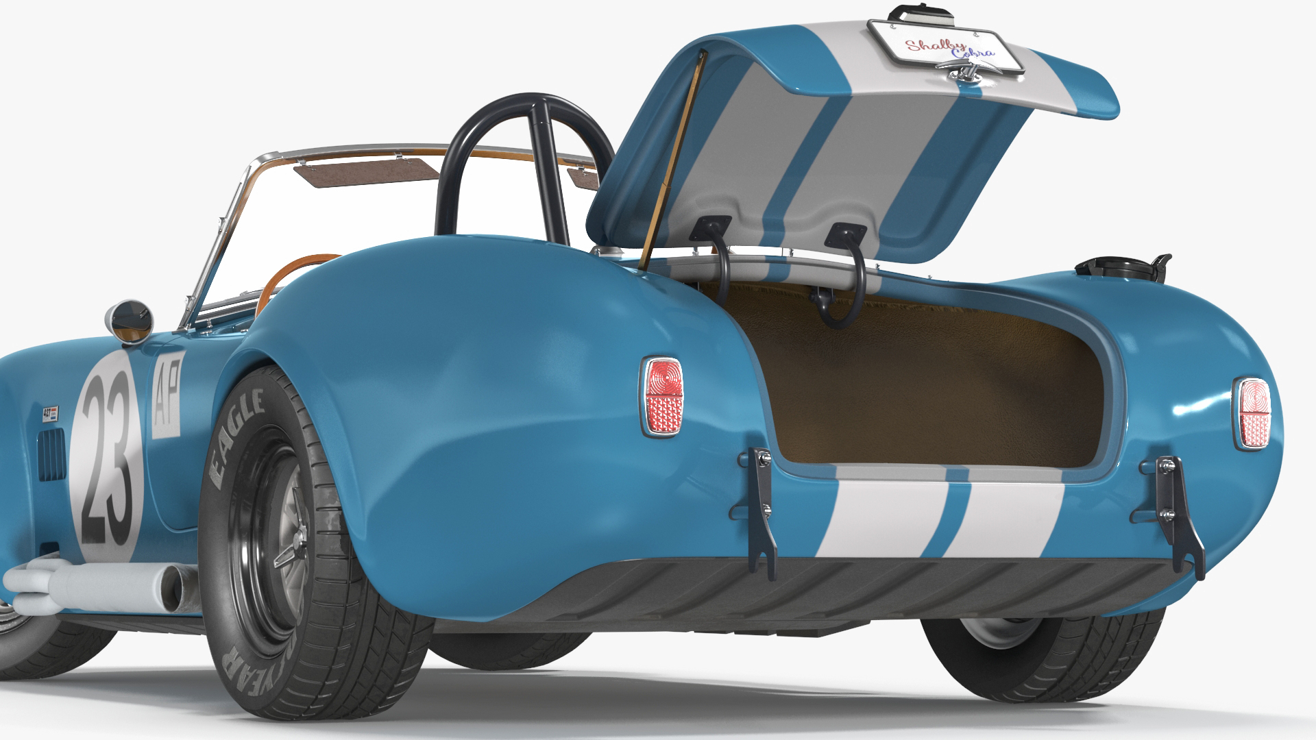 3D model Shelby 427 Cobra Blue Yellow Rigged
