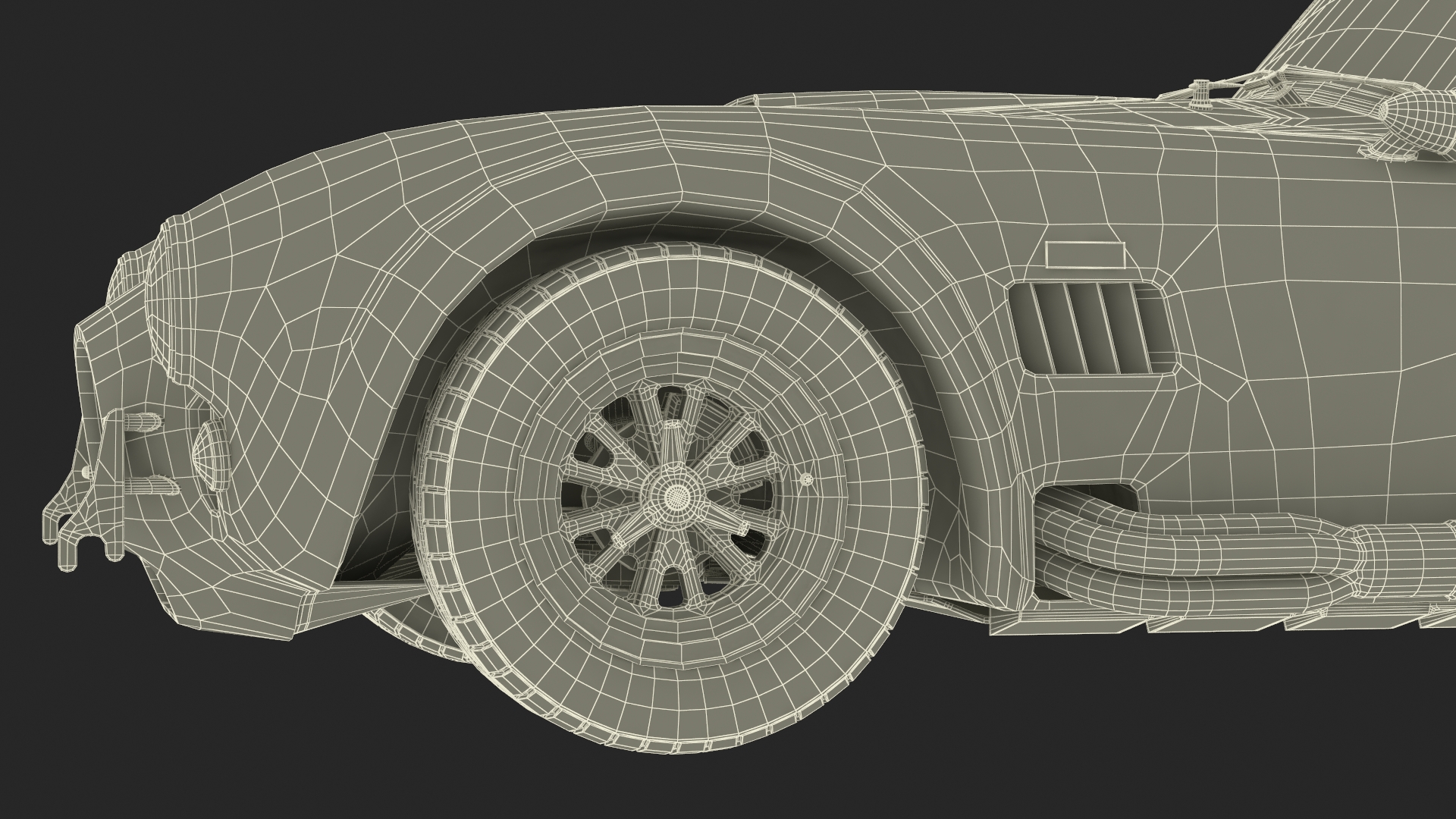3D model Shelby 427 Cobra Blue Yellow Rigged