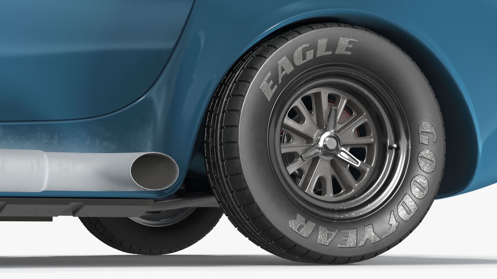 3D model Shelby 427 Cobra Blue Yellow Rigged