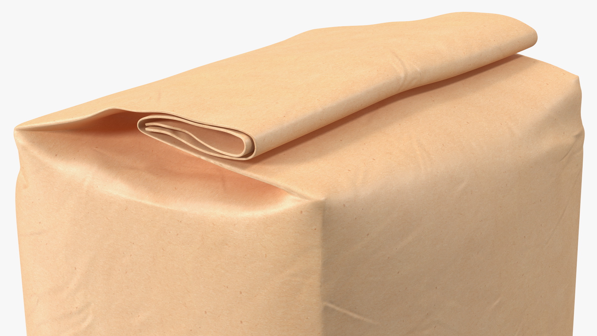 3D Wheat Flour Brown Paper Bag 2lb