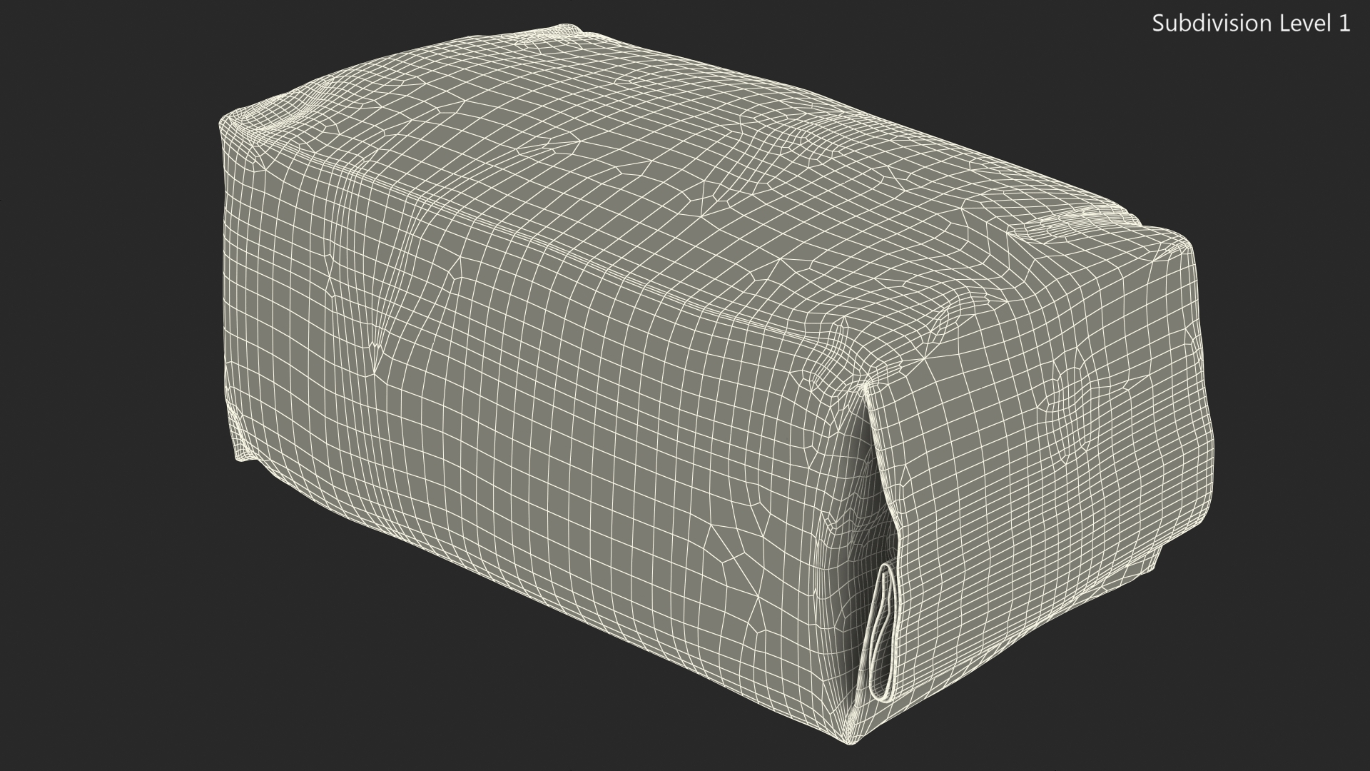 3D Wheat Flour Brown Paper Bag 2lb