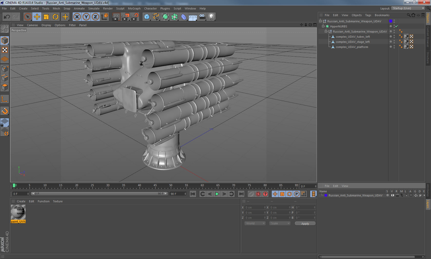 Russian Anti Submarine Weapon UDAV 3D model