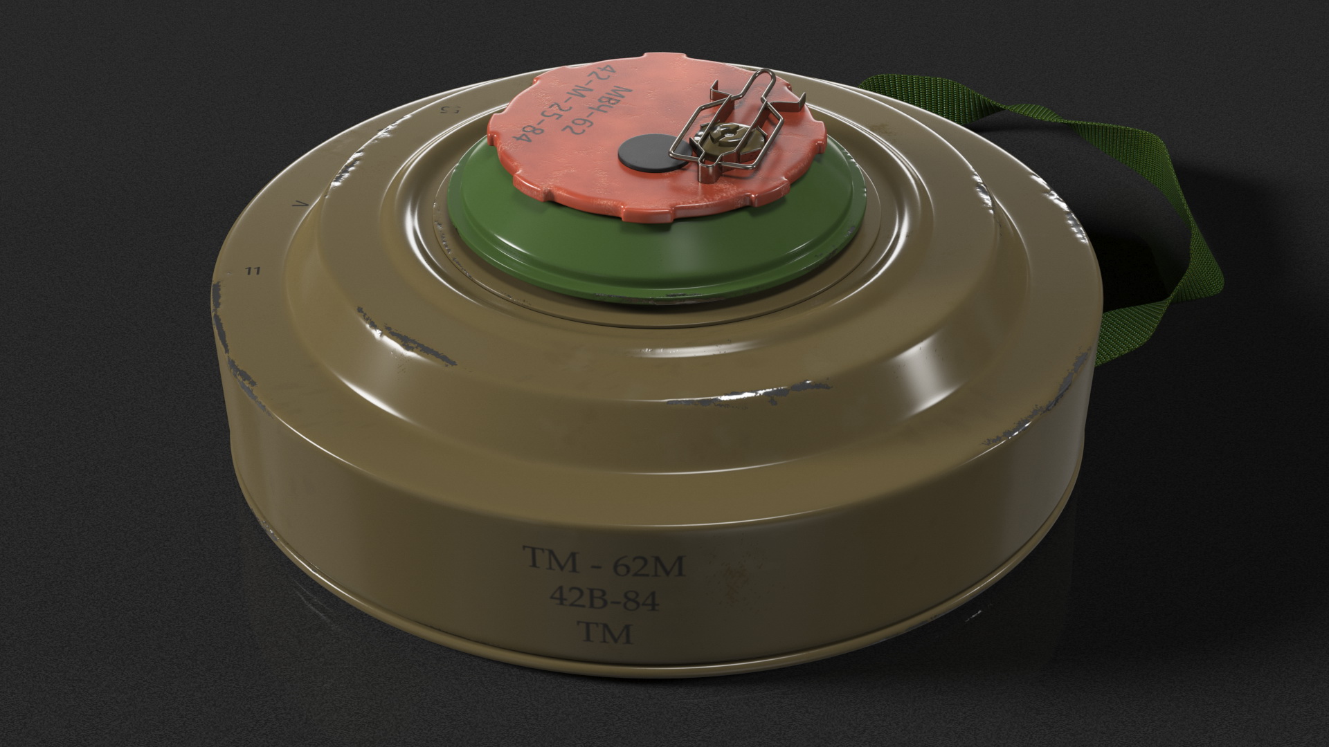 Anti Tank Blast Mine TM-62 Clean 3D