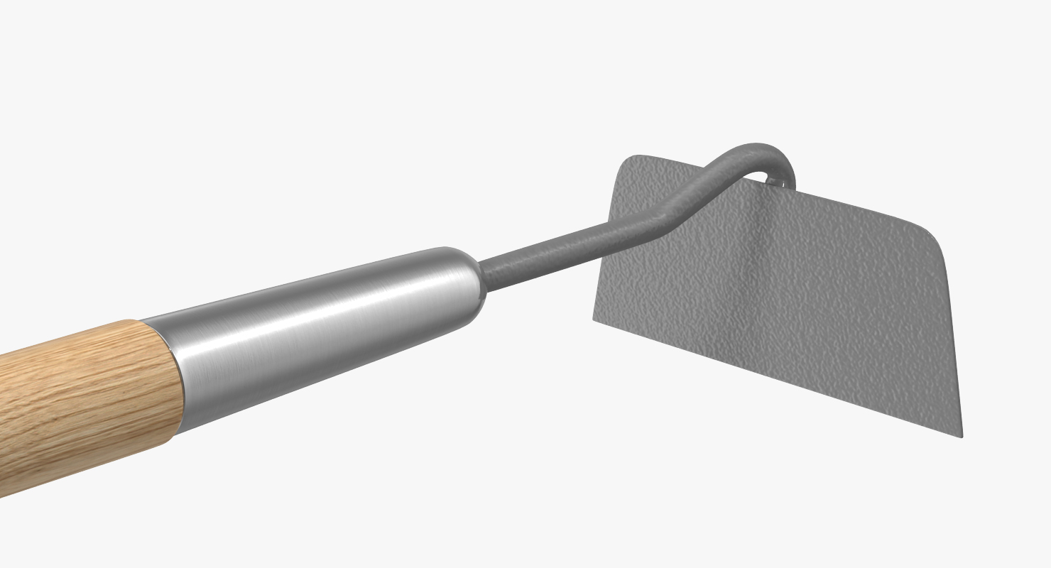 Stainless Steel Draw Hoe 3D model