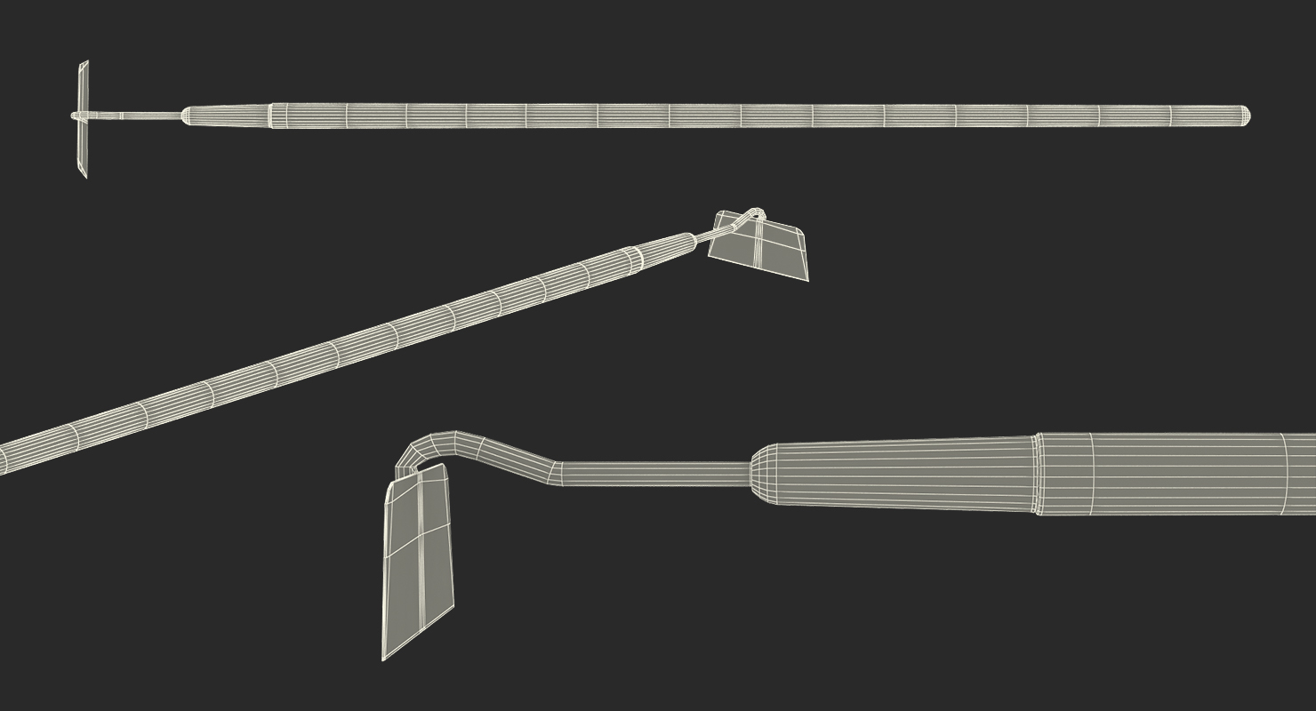 Stainless Steel Draw Hoe 3D model