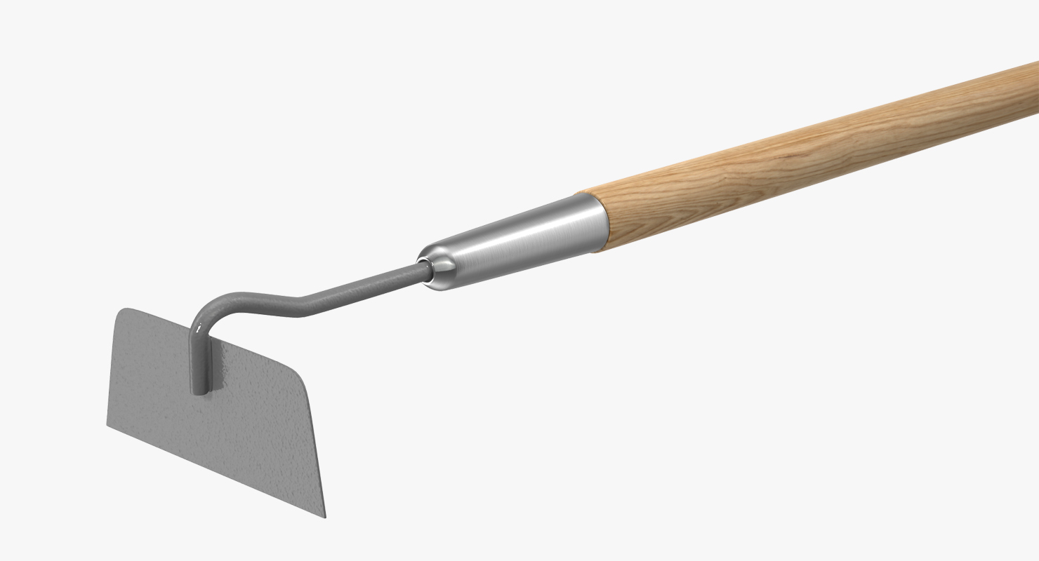 Stainless Steel Draw Hoe 3D model