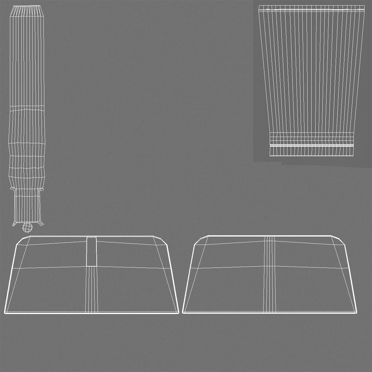 Stainless Steel Draw Hoe 3D model
