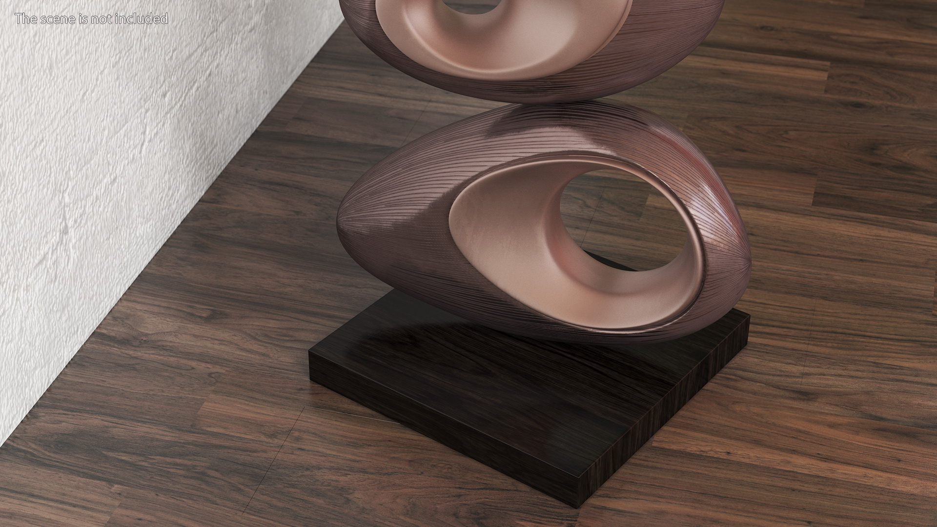 3D model Floating Rock Decor Sculpture Brown