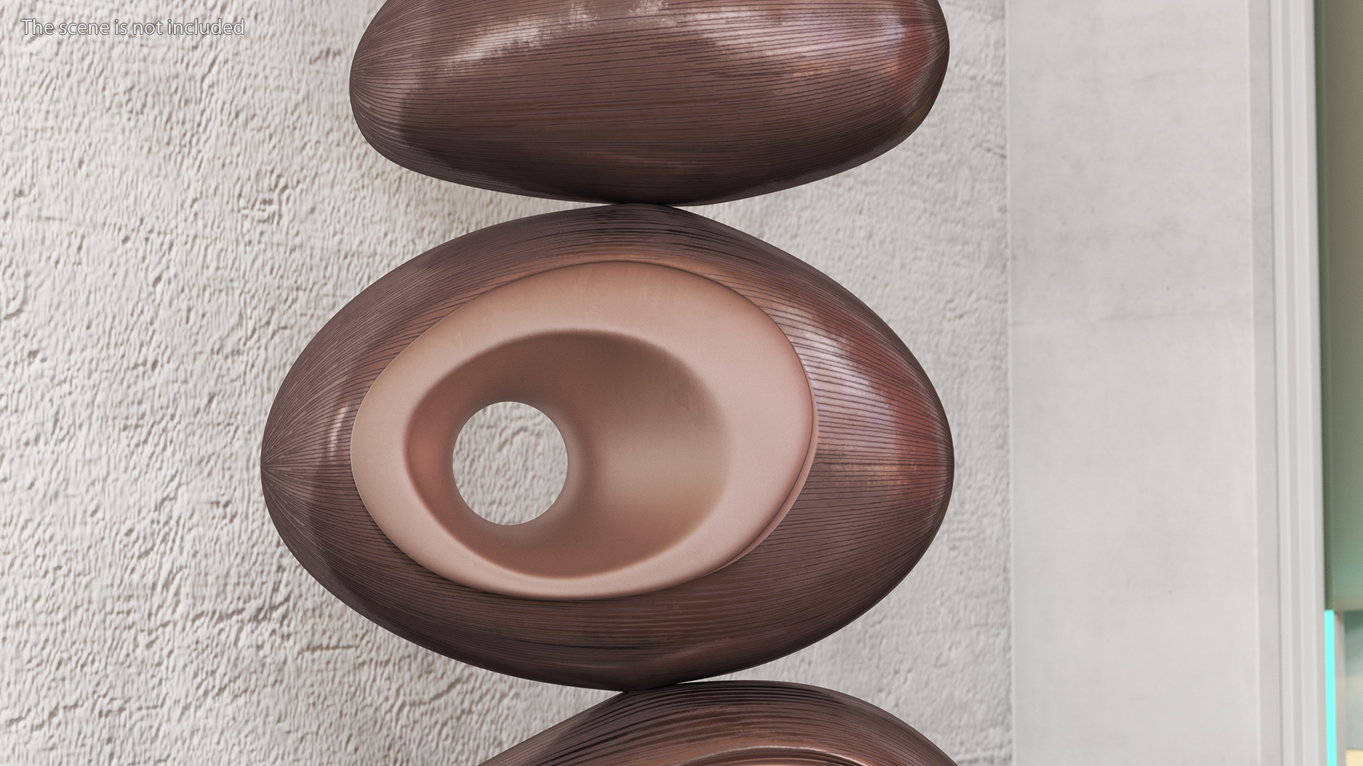 3D model Floating Rock Decor Sculpture Brown