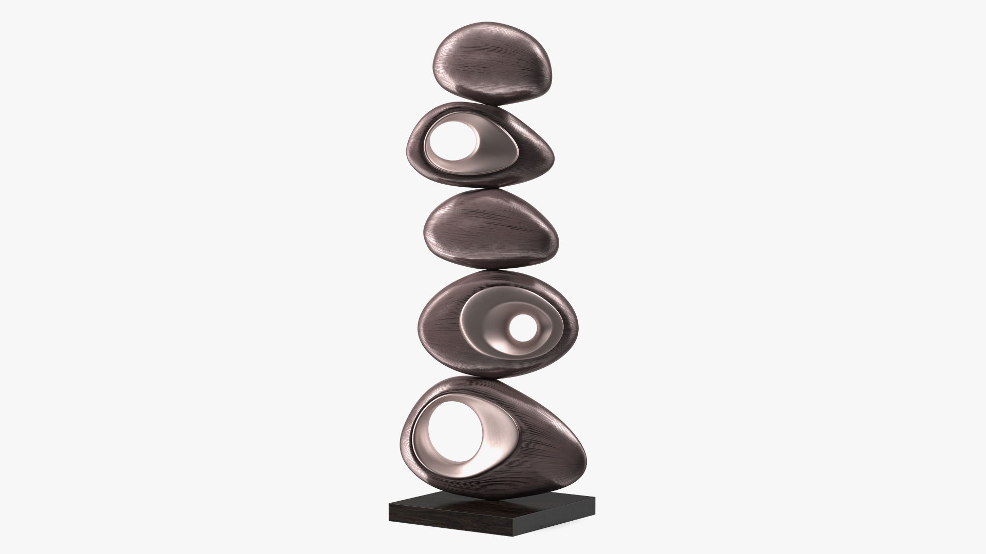 3D model Floating Rock Decor Sculpture Brown