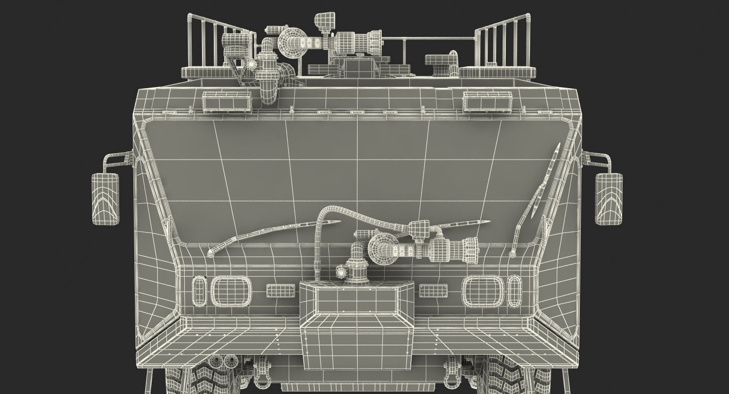 Oshkosh Striker 4500 Airport Fire Truck Toronto Pearson Rigged 3D