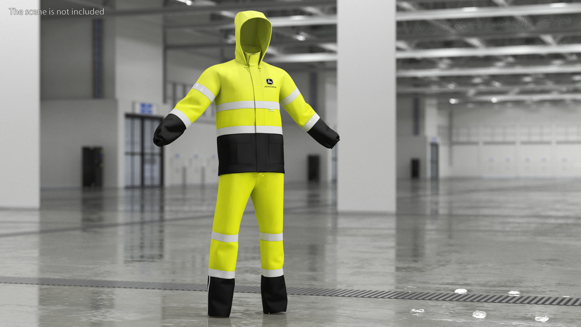 3D John Deere Rain Suit High Visibility