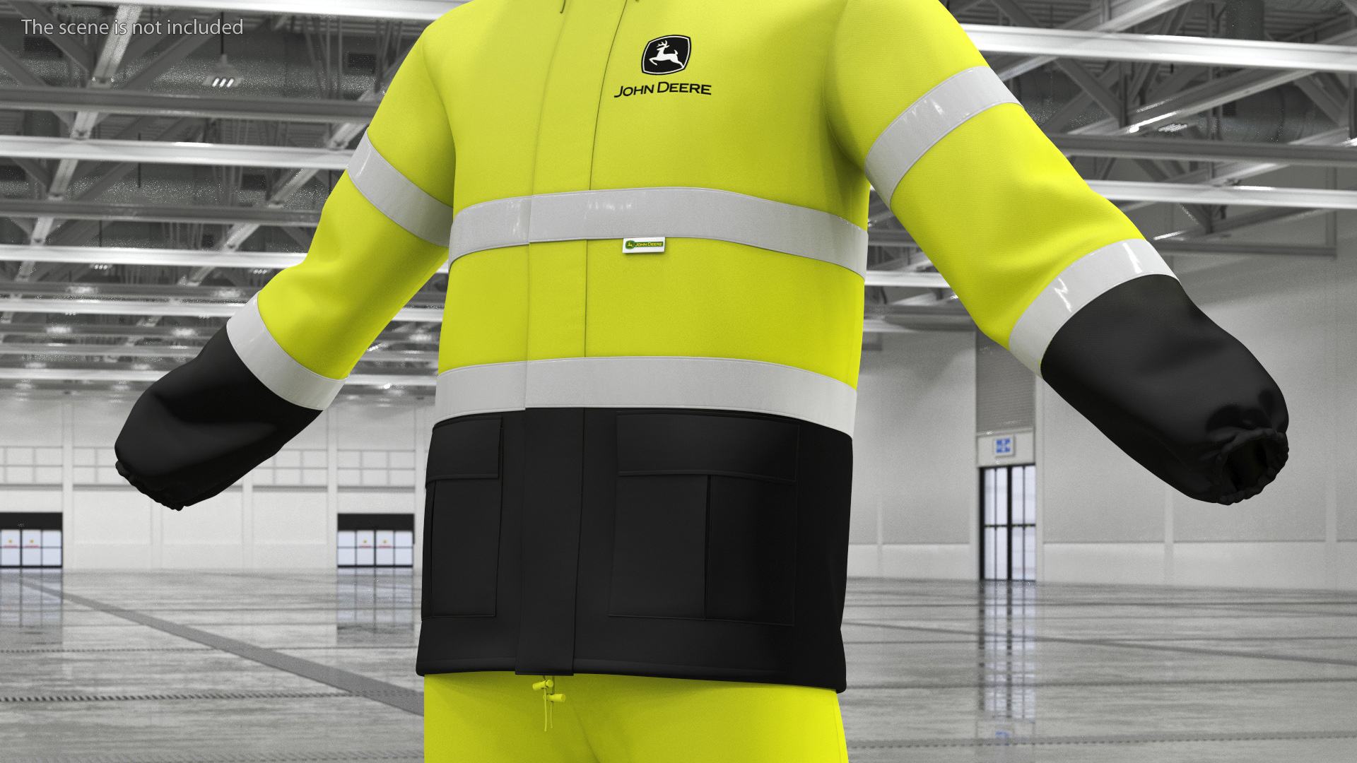 3D John Deere Rain Suit High Visibility