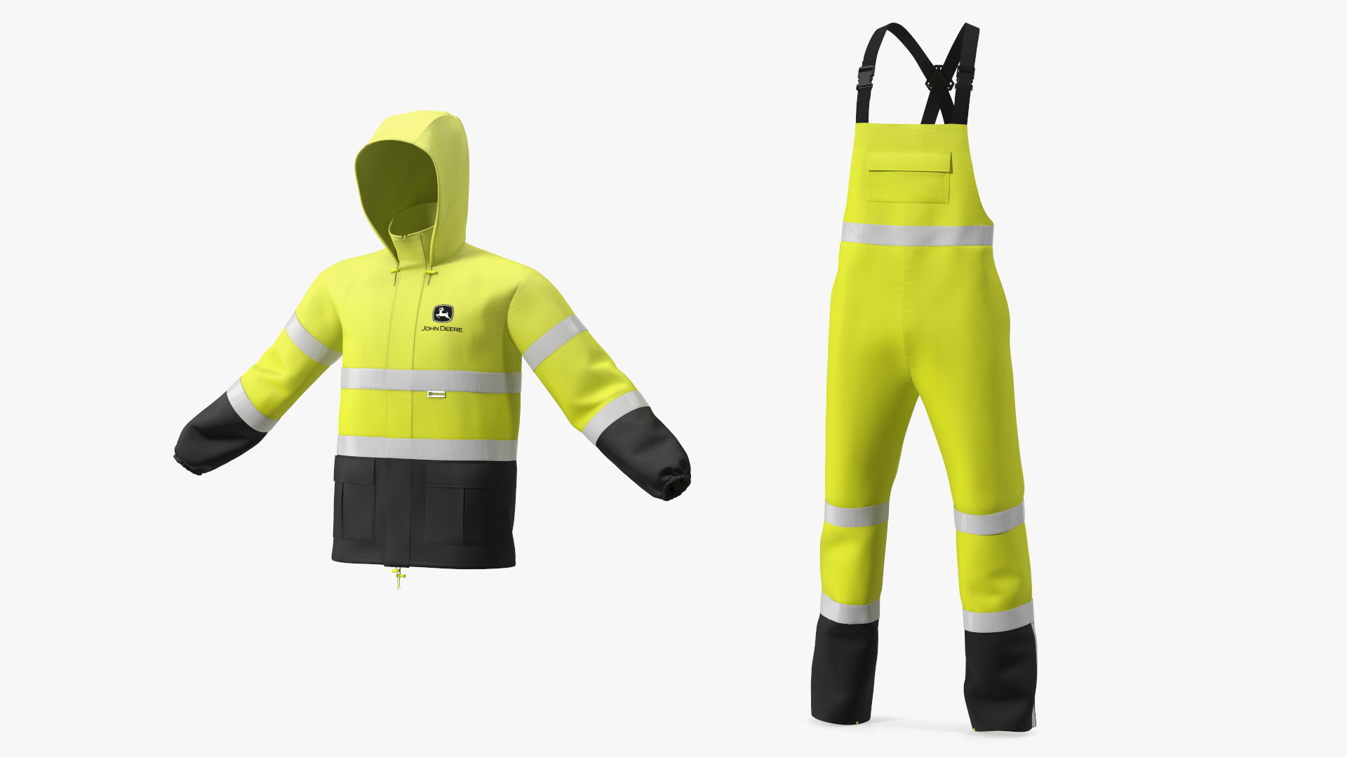 3D John Deere Rain Suit High Visibility