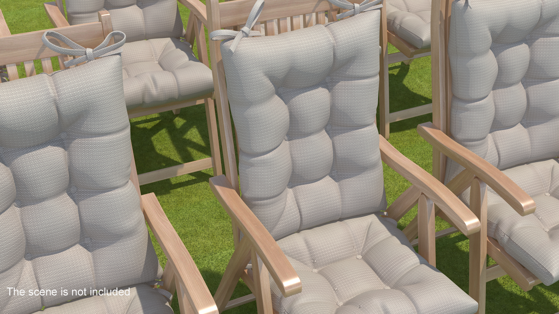 3D Chair Back Cushion Gray model