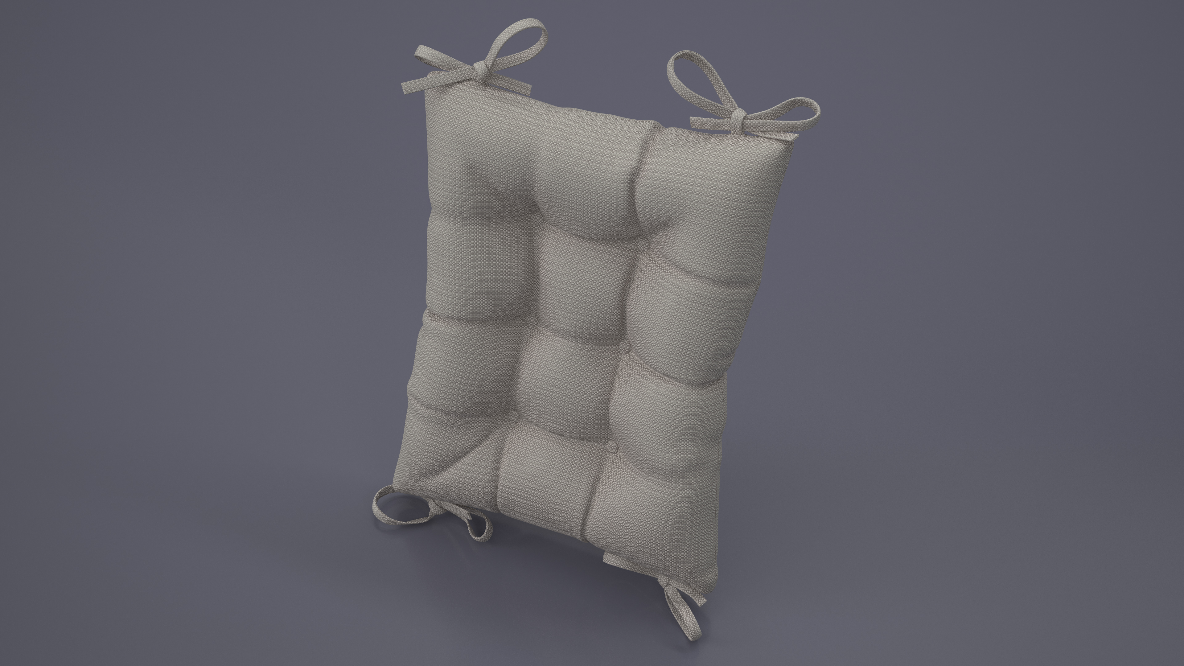 3D Chair Back Cushion Gray model