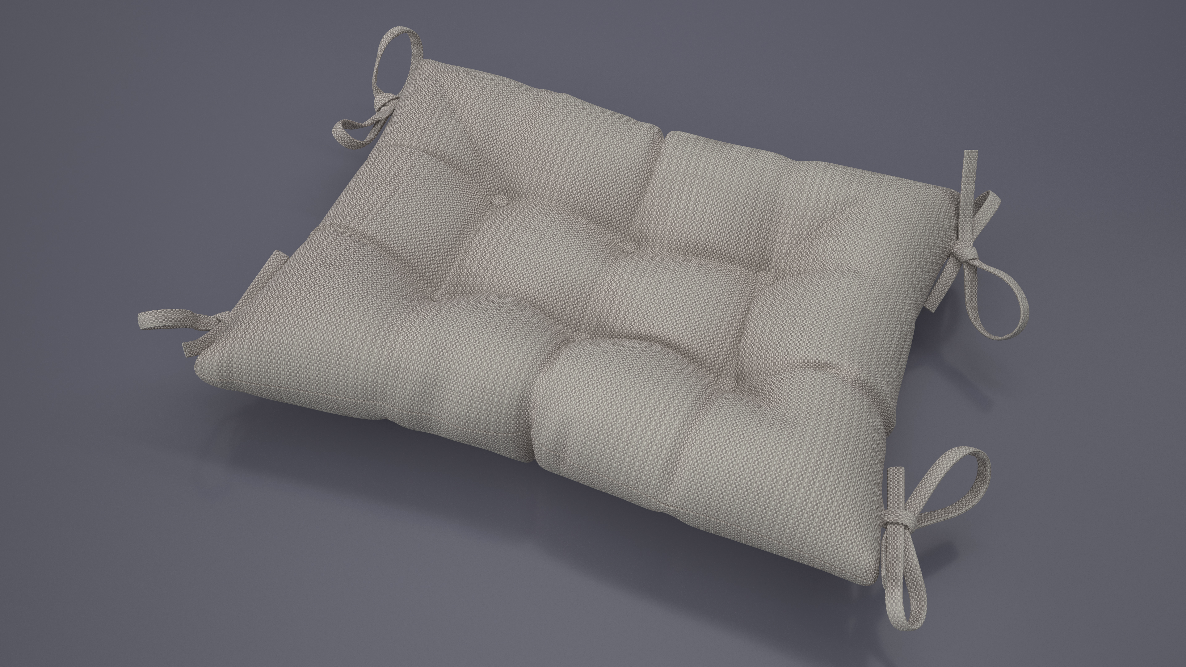 3D Chair Back Cushion Gray model