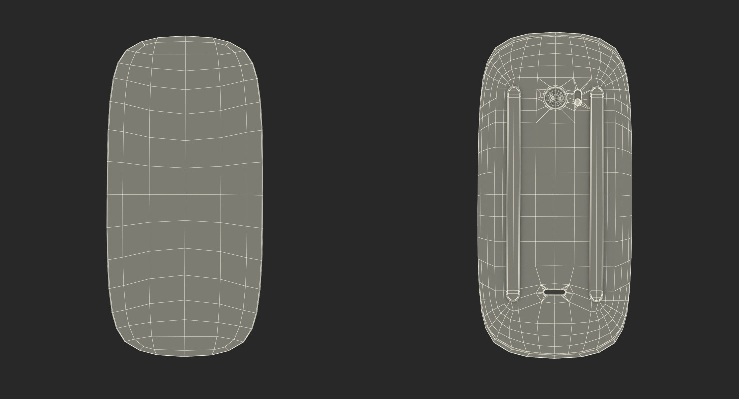3D Apple Magic Mouse 2 Silver