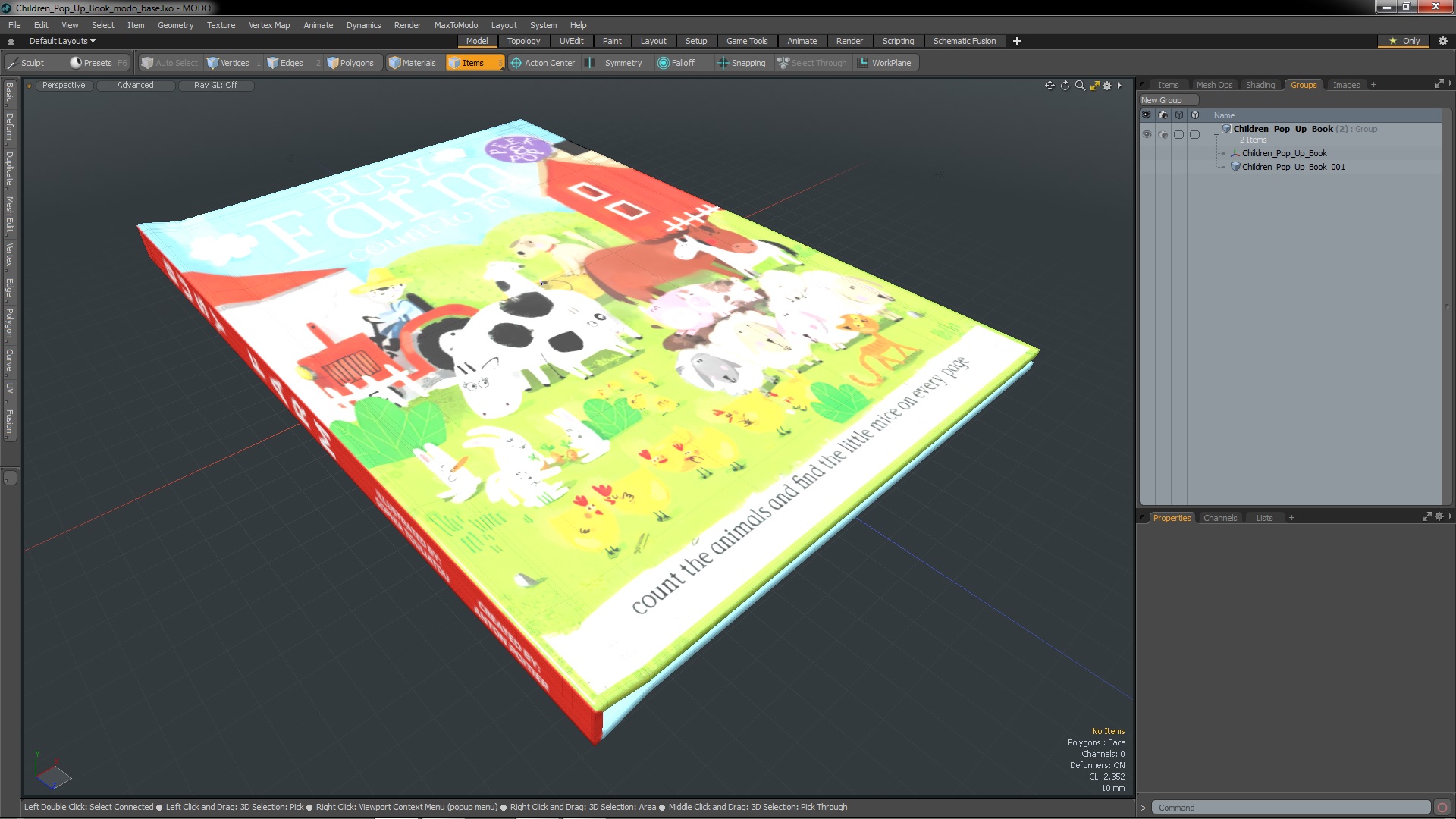 3D model Children Pop Up Book