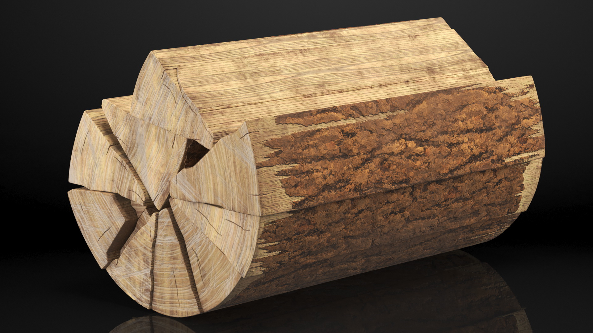 Firewood Log Rack 3D