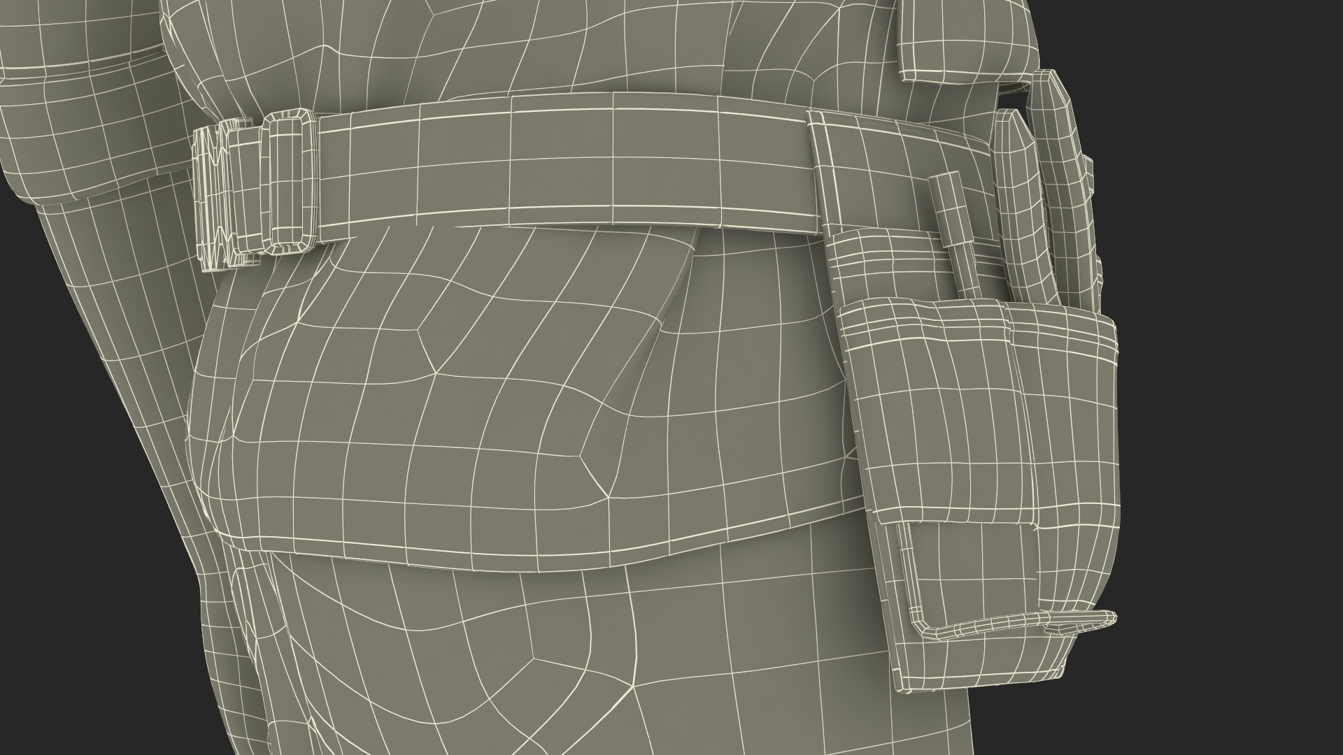 Construction Worker Pointing Pose Fur 3D
