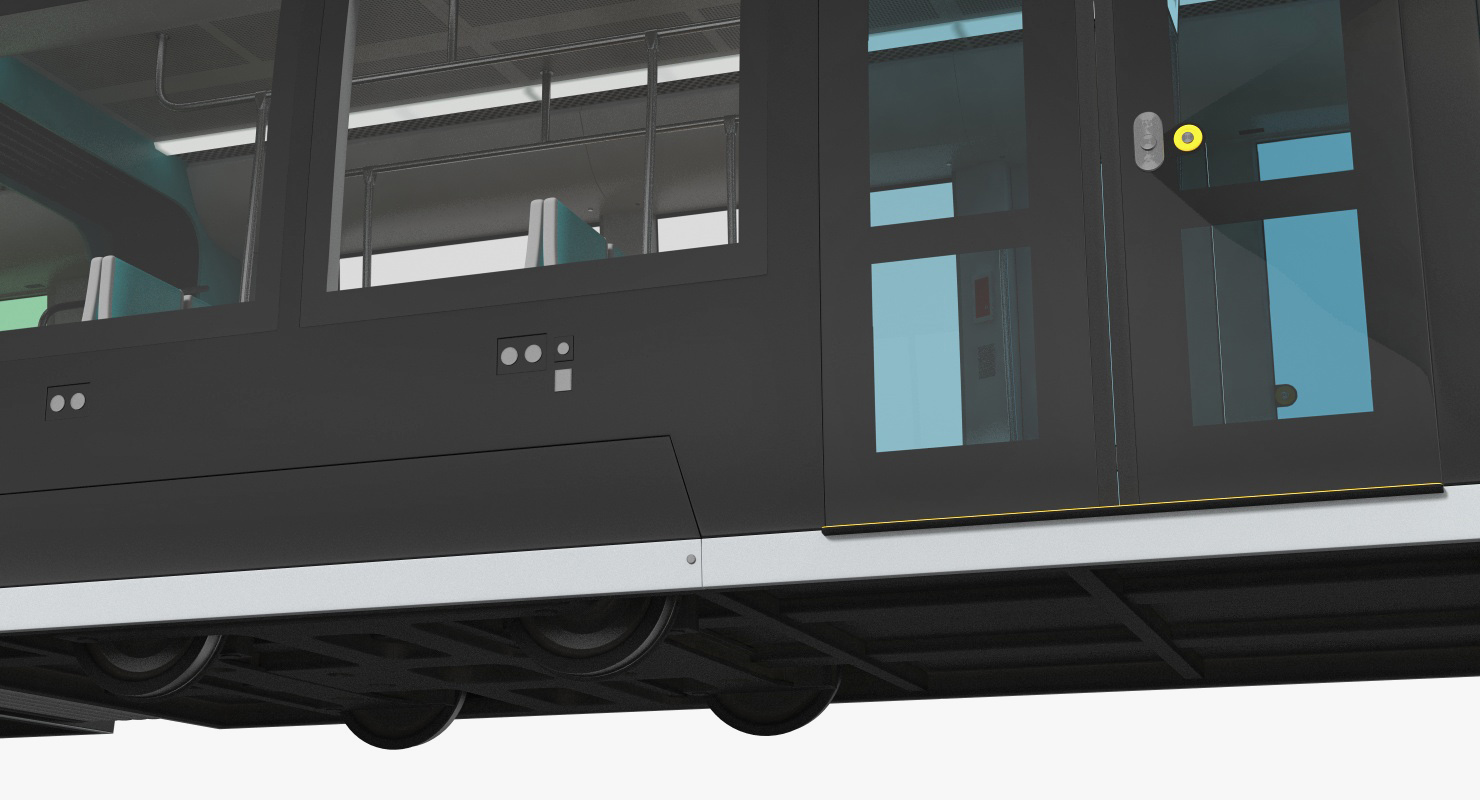 Urbos3 Luxembourg Tram Rigged 3D model