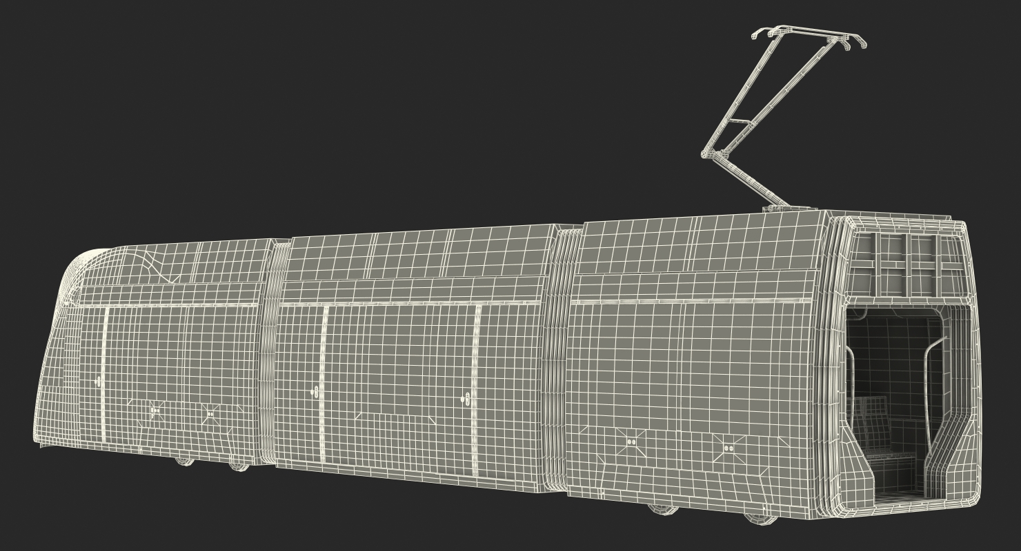 Urbos3 Luxembourg Tram Rigged 3D model
