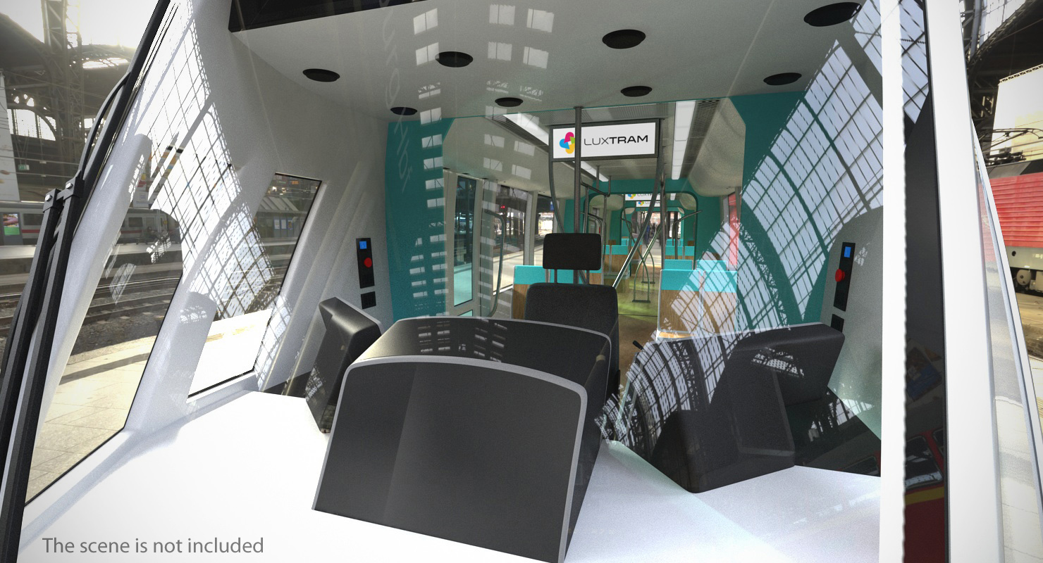 Urbos3 Luxembourg Tram Rigged 3D model
