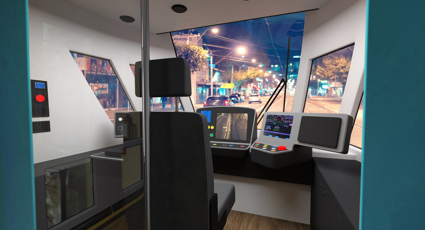 Urbos3 Luxembourg Tram Rigged 3D model