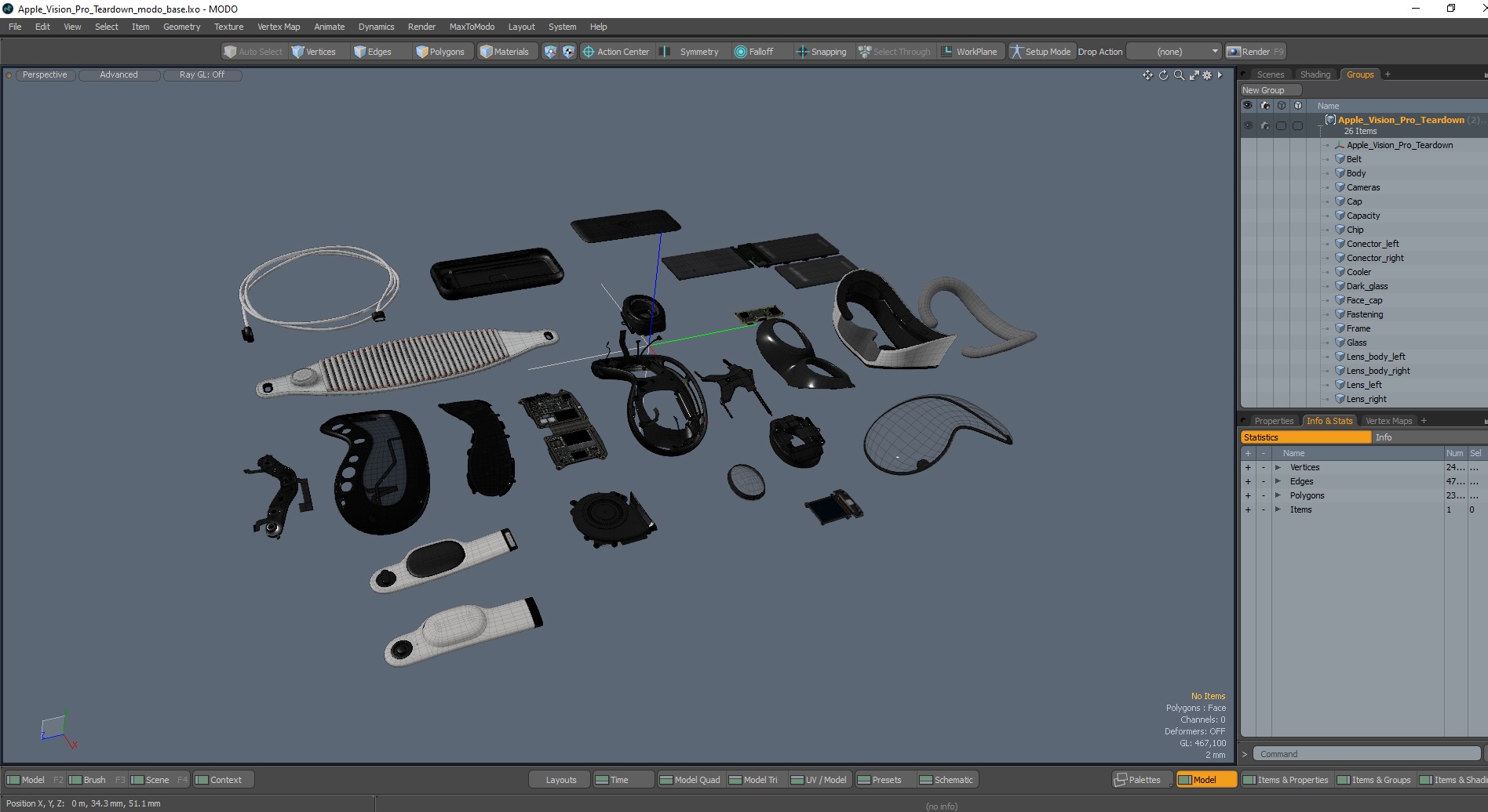 3D model Apple Vision Pro Teardown