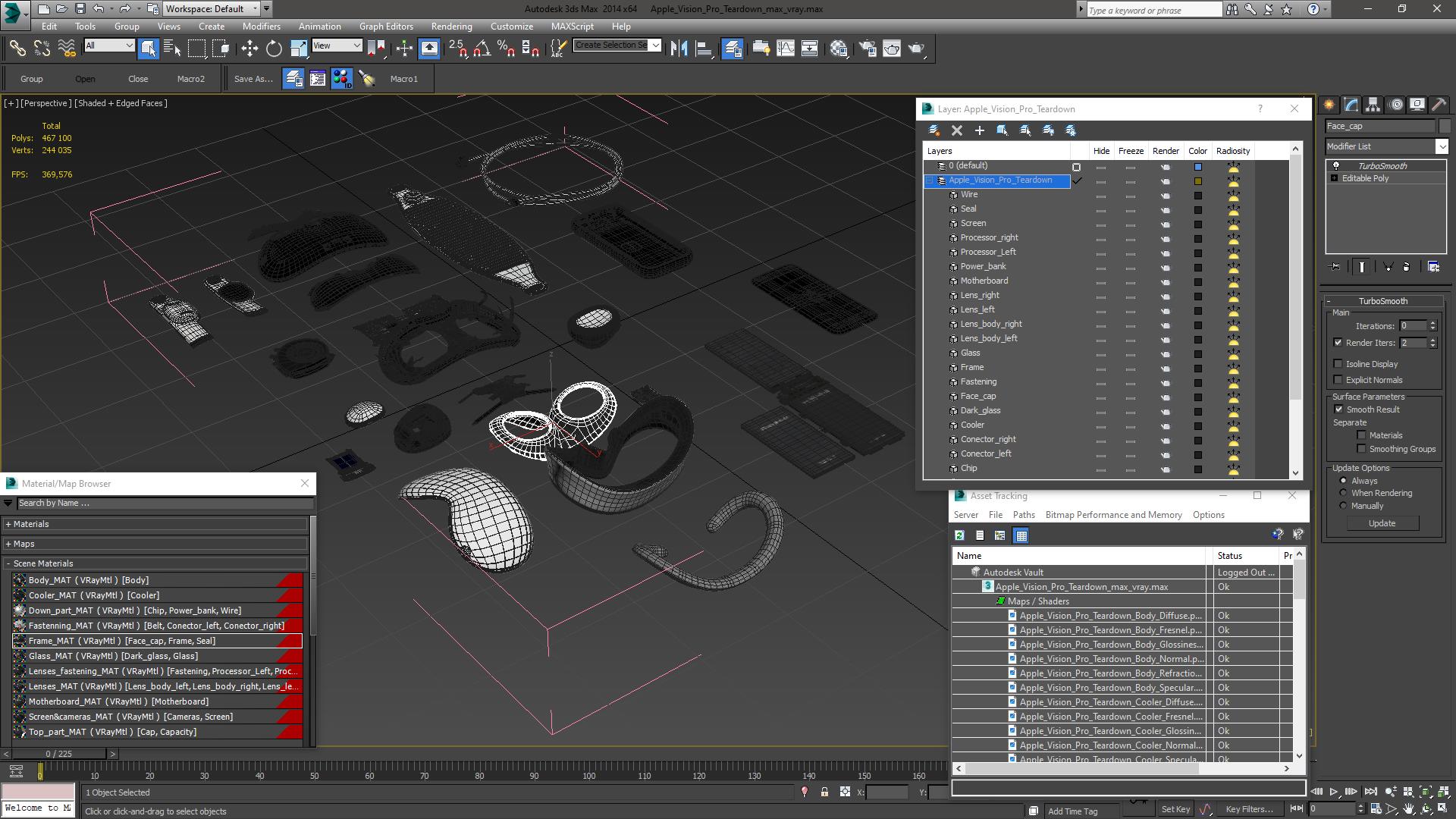 3D model Apple Vision Pro Teardown