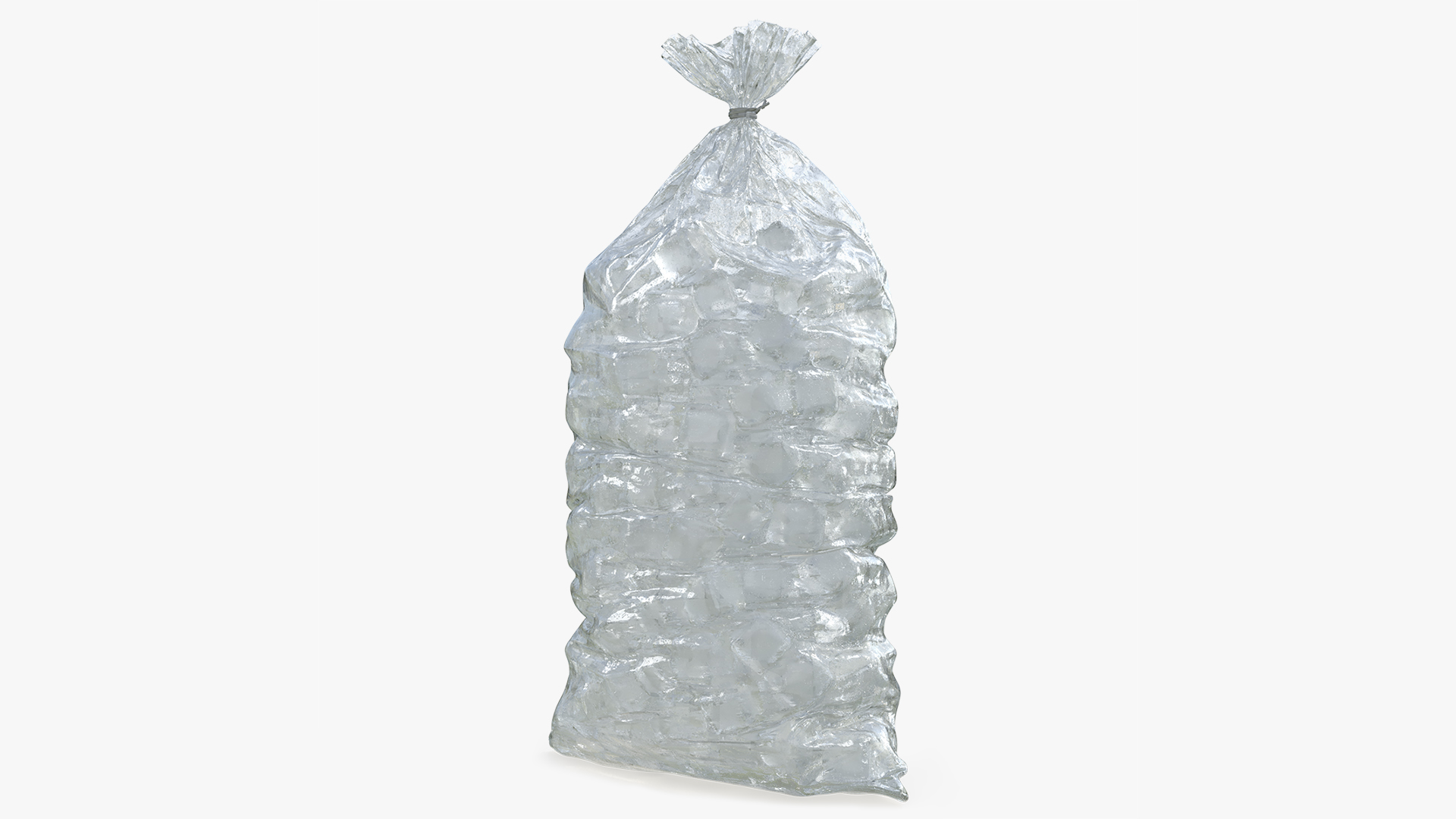 Bag with Frozen Ice Cubes 8LB Clear