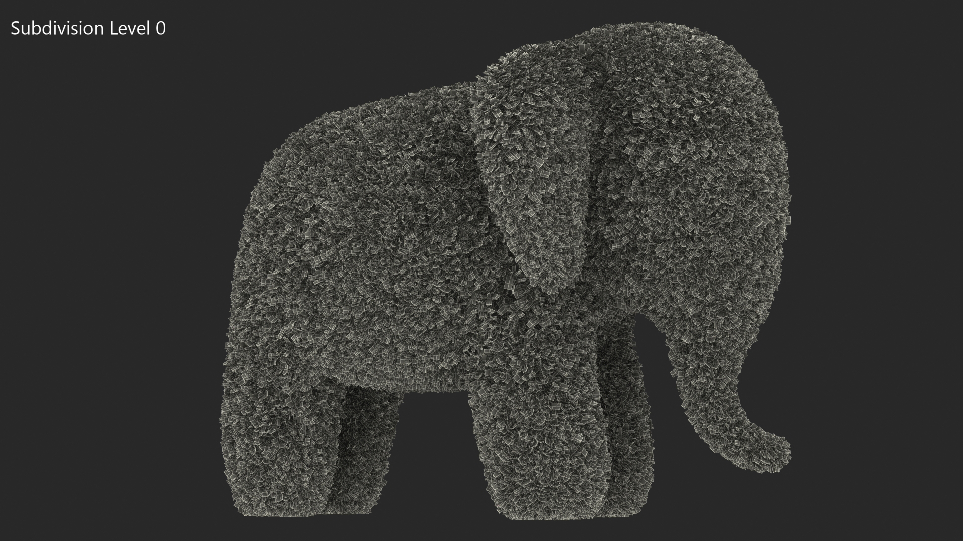 3D Elephant Topiary Garden Sculpture model