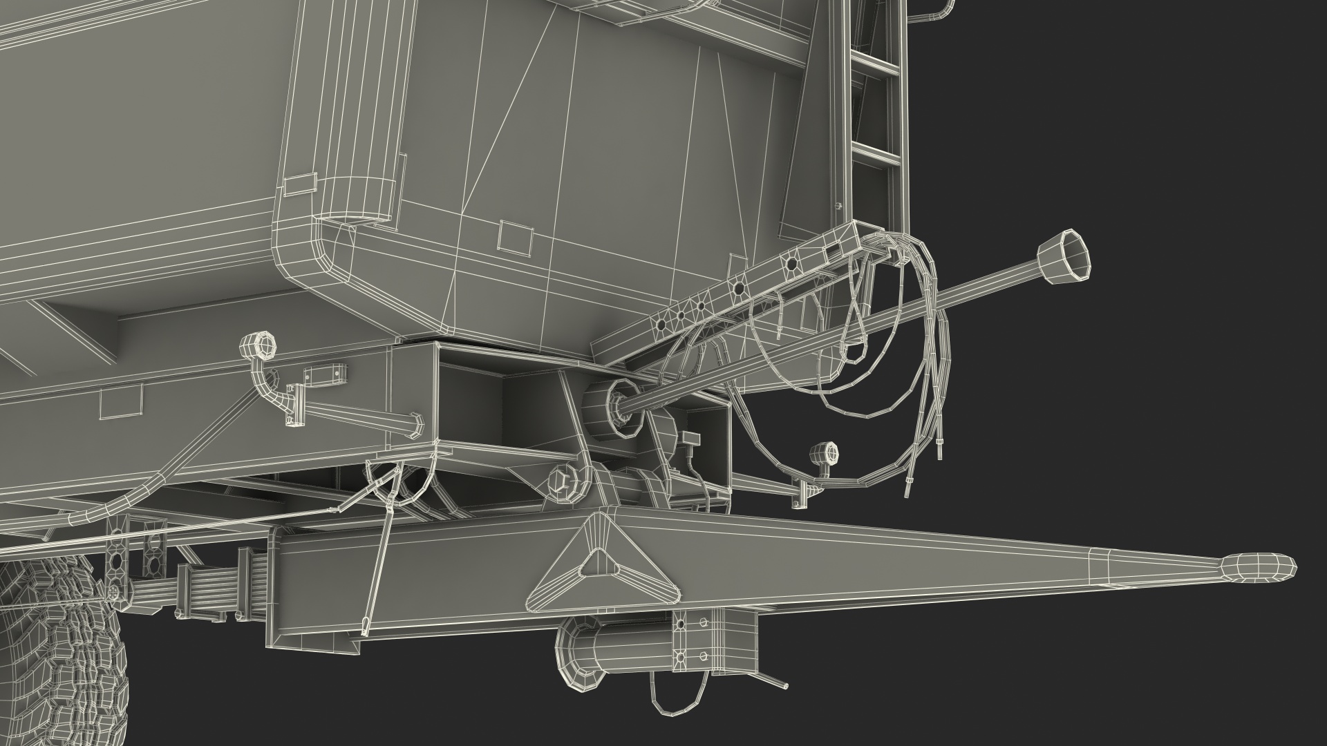 3D model Agricultural Tipper Trailer Clean Rigged