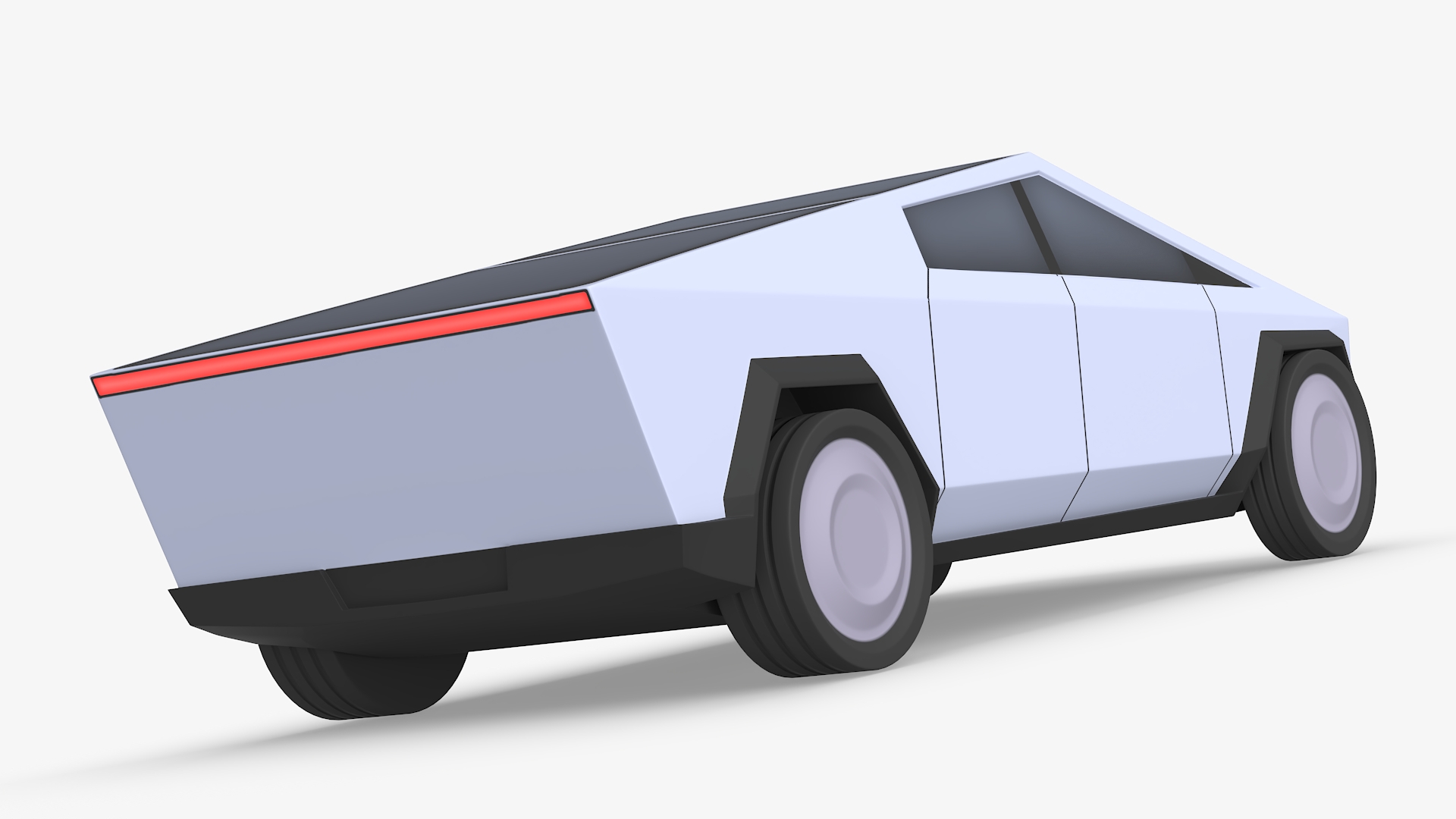 3D Cartoon Tesla Cybertruck Rigged
