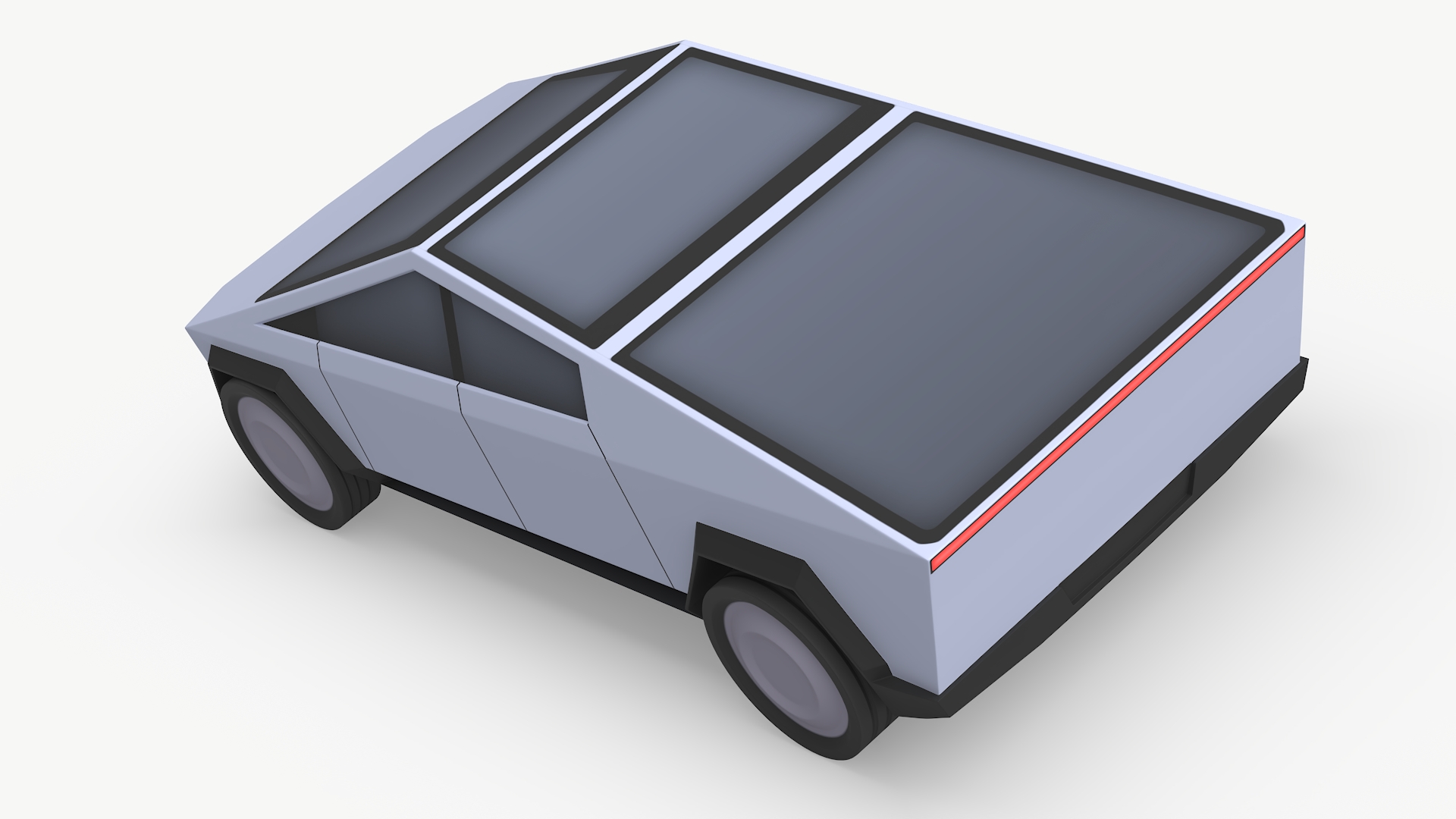 3D Cartoon Tesla Cybertruck Rigged