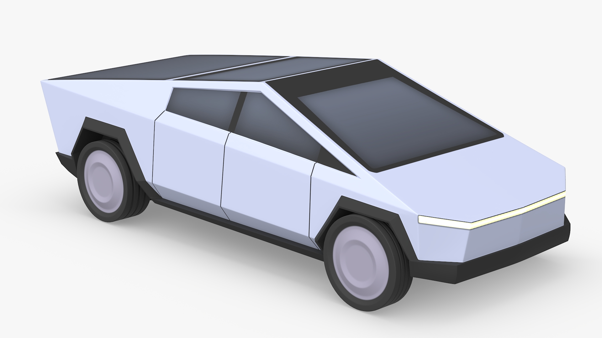 3D Cartoon Tesla Cybertruck Rigged