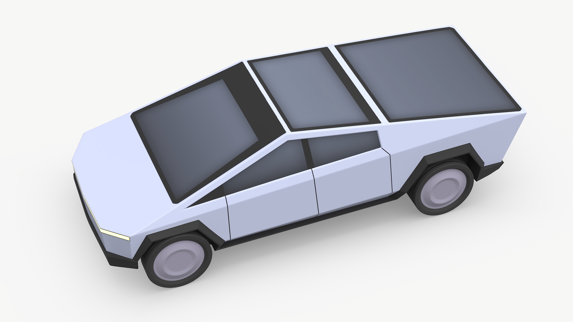 3D Cartoon Tesla Cybertruck Rigged