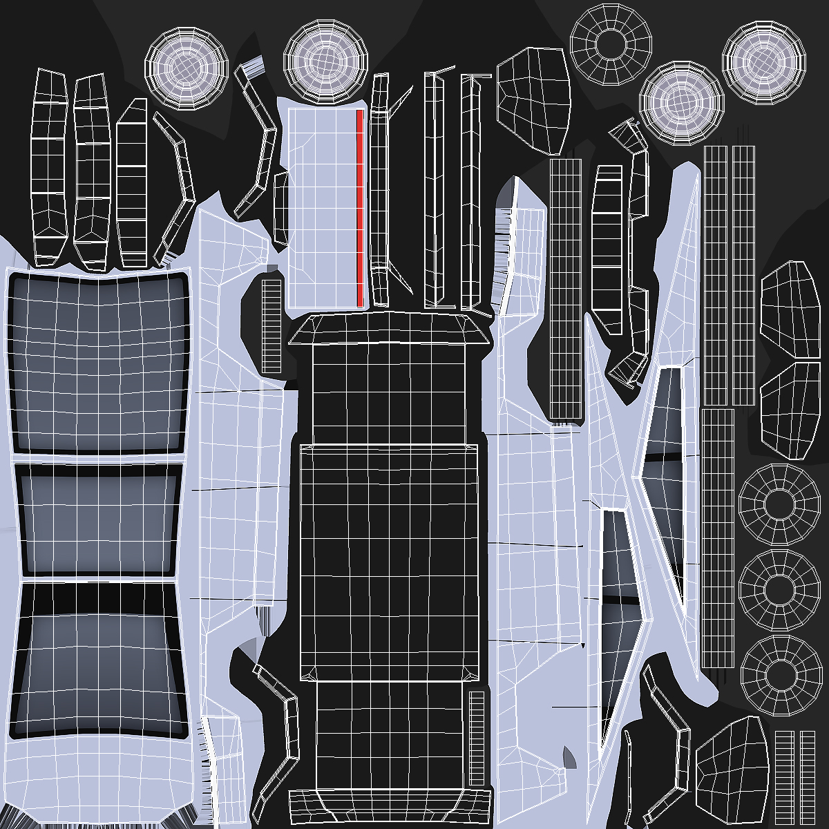 3D Cartoon Tesla Cybertruck Rigged