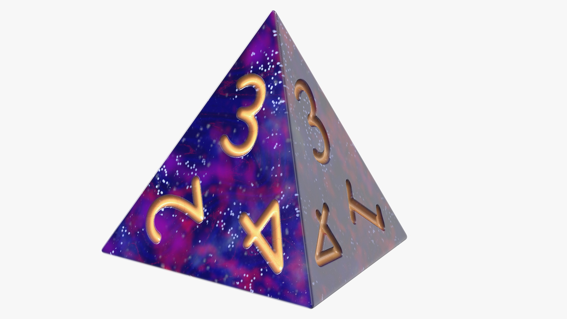 3D model Polyhedral DND Dice Set Space Color
