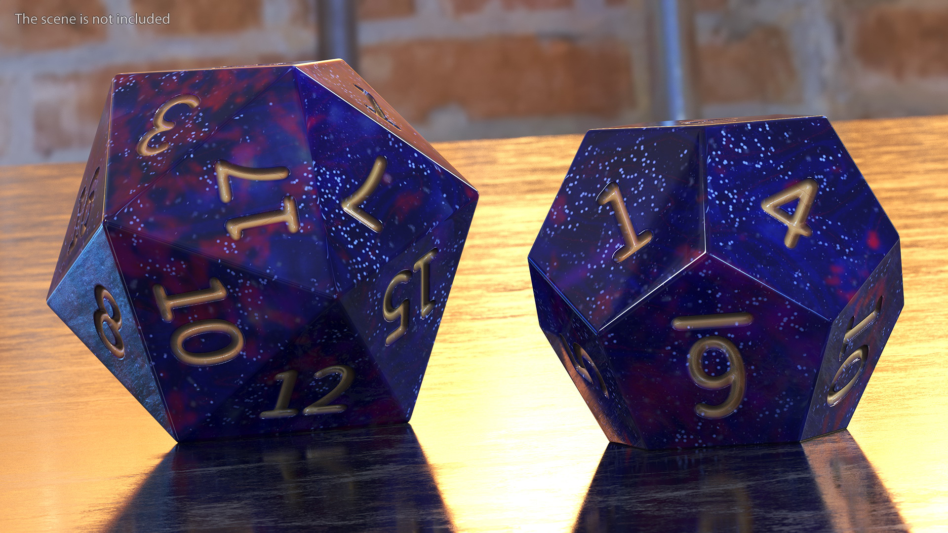3D model Polyhedral DND Dice Set Space Color