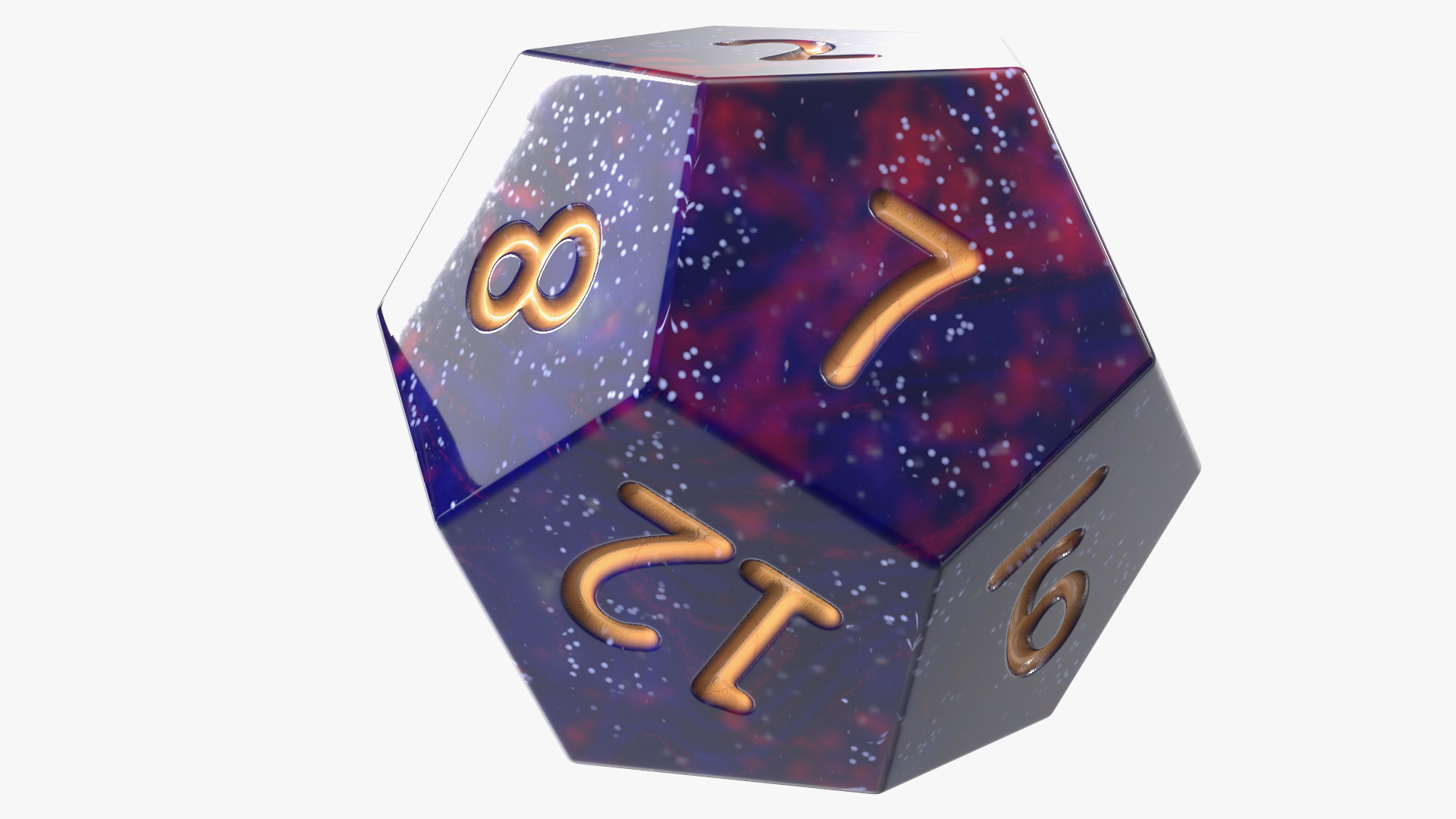 3D model Polyhedral DND Dice Set Space Color