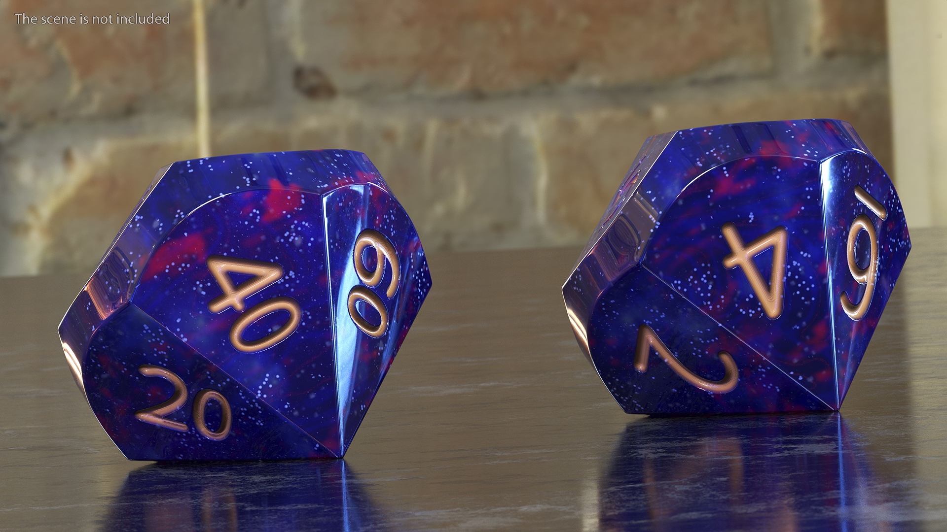 3D model Polyhedral DND Dice Set Space Color
